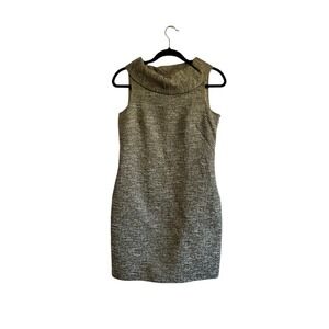 Michael Kors Women's 4 A-Line Dark Camel Metallic Sleeveless Lined Dress NWT